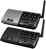 Hosmart Full Duplex Wireless Intercom System Real Time, Two -Way Communication for Home and Office，Hands Free, Portable intercom, with Crystal Clear Sound, 1000 feet Range