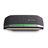 Poly Sync 20 USB-C Smart Speakerphone (Plantronics) - Personal Portable Speakerphone - Noise & Echo Reduction - Connect to Cell Phone via Bluetooth and PC/Mac via USB-C Cable - Teams Certified