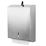 Paper Towel Dispenser Wall Mount Commercial c-fold/Multi-fold/Tri-fold, Touchless Hand Towel Dispenser with Lock