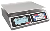 TORREY LPC40L Electronic Price Computing Scale, Rechargeable Battery, Stainless Steel Construction, 100 Memories, 8 Direct Access Keys , 40 lb