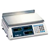CAS S-2000 60lb Low Profile Price Computing Scale, 60lb Capacity, 0.02lb Readability, NTEP Legal for Trade
