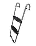Wide 2-Step Trampoline Ladder | Safety-Latch | No Slip | Cooler Surface | [Lifetime Parts Warranty]