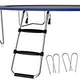 Joychoic Trampoline Ladder-Trampoline Accessories-2 Steps-Silver