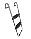 Trampoline Pro Wide 2-Step Trampoline Ladder | Safety-Latch | No Slip | Cooler Surface | [Lifetime Parts Warranty]