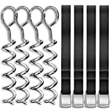 N1Fit Trampoline Stakes Anchors - Strong and Galvanized Gives a Greater Span of Anchorage - Trampoline Anchors Trampoline Anchor kit | Trampoline Wind Stakes | Ground Anchors Heavy Duty |Spiral Anchor