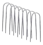 Trampolines Wind Stakes Heavy Duty U Type Sharp Ends Safety Ground Anchor Galvanized Steel for Soccer Goals, Camping Tents and Huge Garden Decoration (Trampoline Anchors 8pcs)