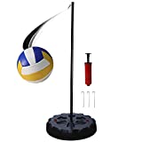 Zdgao Portable Tetherball Set with Tetherball Ball, Rope, Pole, and Base Outdoor Tetherball Set for Backyard and Family Fun