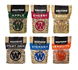 Western Wood Smoking Chip Variety Pack of 6, 180 cu in per Bag