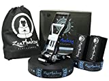 ZenMonkey Infinity Slackline Kit - 100 Foot Longline Slackline with Ergo Ratchet, Tree Protectors, Cloth Carry Bag and Instructions - Easy Setup for The Family, Kids and Adults