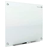 Quartet Glass Whiteboard, Magnetic Dry Erase White Board, 4' x 3', Frameless Infinity Wall Hanging Mount, Home School Supplies or Home Office Decor, Includes 2 Magnets, 1 Dry Erase Marker (G4836W)