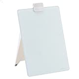 Quartet Glass Whiteboard Desktop Easel, 9' x 11', Dry Erase Surface, White (GDE119)