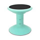 Storex Wiggle Stool – Active Flexible Seating for Classroom and Home Study, Adjustable 12-18 Inch Height, Teal (00306U01C)
