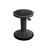 Pearington SitFree Height Adjustable Wobble Stool, Active Flexible Seating Chair for Kids and Adults - School and Office, Black