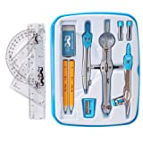 Mr. Pen- Geometry Set, 13 pcs, Compass for Geometry, Protractor Set, Geometry Kit Set with Shatterproof Storage Box, Geometry Kit, Drawing Tools, Drafting Set, Drafting Tools & Drafting Kits (Blue)