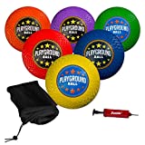 Franklin Sports Playground Balls - Rubber Kickballs and Playground Balls For Kids - Great for Dodgeball, Kickball, and Schoolyard Games – 8.5” Diameter, Multicolor Pack of 6