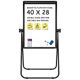 Stand White Board - 40x28 Magnetic Dry Erase Board Flipchart Board Double Sided Easel Board Portable Whiteboard