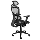 Komene Ergonomic Office Chair Lumbar Support - Reclining Breathable High Back Executive Mesh Chairs with Adjustable 3D Armrest and Headrest Backrest, Rolling Swivel Computer Task Chair for Home