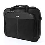 Targus Laptop Bag — Black 15.6' Classic Slim Briefcase Messenger Bag, Spacious, Ergonomic, Foam Padded Laptop Case for Devices Up To 16' (TCT027US)