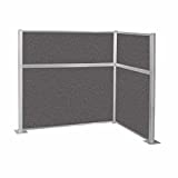VERSARE Hush Panel Cubicle Kit 6' x 4' “L” Shape | Workstation Wall Partition | Privacy Desk Office Divider | Private Space | Sound Dampening Fabric Panels Charcoal Gray