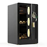 ADIMO Safe, 2.2 Cubic Feet Cabinet Safe Box with Digital Keypad and Key Lock, Built In Cabinet Box, Double Keys, Removable Shelf for Jewelry, Documents, Valuables