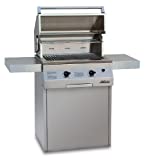 Solaire 27-Inch Deluxe Infrared Propane Grill on Square Cart, Stainless Steel