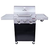 Char-Broil 463342420 Signature TRU-Infrared 3-Burner Cart Style Dual Fuel Gas Grill, Stainless/Black