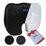 UALAU Seat Cushion Pillow for Office Chair, Memory Foam Chair Cushion, Tailbone & Lower Back Pain Relief, Comfort Chair Seat Cushion,with 2 Washable Covers, for Driving, Learning, Office