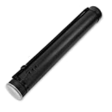 Document Tube,Plastic Expanding Poster/Art/Document Storage Tube 24.5 to 40 inches Adjustable with Carrying Strap Waterproof and Light-Resistance Telescoping Carrying Case (Black-Medium Size)