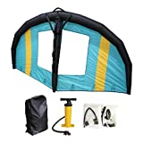 Fancyes Handheld Kitesurfing Kite Wing Foil Windsurfing Inflatable Kite Window Design with Two Airbags for Snow Ski Surfing Water Play - 320×185cm