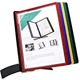 Tarifold Desktop Reference and Display System with 10 QuickLoad Letter-Size Pockets - Assorted Colors (EZD791)