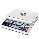 Bonvoisin Industrial Counting Scale Digital Scale for Parts and Coins kg/g/lb Electronic Gram Scale Inventory Counting Scale Industrial Parts Coins Piece Counting Scale (30kg/66lb, 1g)