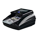 Detectalia 7-Point Automatic Counterfeit Bill Detector for USD and EUR Money in 4-Way - Money Counter Machine with TFT Color Display and 100% Fake Detection - Tested by European Central Bank