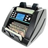Kolibri Domino US Professional Money Counter Machine Mixed Denomination, with Counterfeit Bill Detector, Multi Currency, Receipt Printing Enabled, 3-Year Warranty
