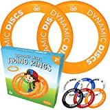 Dynamic Discs Kid's Frisbee Rings | Easily Catchable with No Pain Flying Discs | Perfect for Outdoor Family Fun | Floats on Water | Get Active! (2 Pack Set) (Orange)