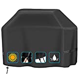Grill Cover, BBQ Cover 58 Inch, Double Layer Fabric, Waterproof, UV and Fade Resistant Gas Grill Cover, Fits Weber Char-Broil Nexgrill Brinkmann and More