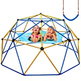 Jugader Upgraded 10FT Climbing Dome with Canopy and Swing, Dome Climber for Kids 3 - 10, Weight Capability 800LBS, 3-Year Warranty, Rust and UV Resistant Steel