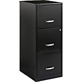 Lorell SOHO File Cabinet, 35.5'x14.3'x18', Black