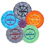 Dynamic Discs Five Disc Prime Burst Disc Golf Starter Set | Beginners Frisbee Golf Set | Set Includes Disc Golf Putter, Midrange, Fairway Drivers, and Distance Driver | Colors Will Vary