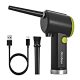 DOROBEEN Compressed Air Duster, Cordless Handheld Air Blower, Stepless Speed, 41000RPM, Portable Rechargeable Built-in Battery, Electric Air Duster for Computer Keyboard Electronics Cleaning