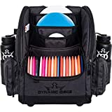 Dynamic Discs Commander Backpack Disc Golf Bag | 20 Disc Capacity | Two Deep Storage Pockets | Two Water Bottle Holders | Frisbee Disc Golf Backpack Bag (Heather Black)