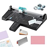 Frifreego 5-in-1 Paper Trimmer A4 Paper Cutter Portable Craft Cutter with Blades of Straight,Wave,Dotted,Creasing and Fillet Charmer, for Cutting Paper,Photos,Postcards,Business Card,Documents