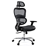 Ergonomic Office Chair, High Back Mesh Office Chair with 3D Armrests and Headrest, Adjustable Rolling Chair with Lumbar Support and Tilt Function, Breathable Mesh Chair for Gaming, Executive, Office