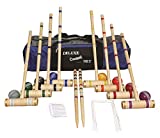 8 Player Croquet Set 32' Handles in a Carrying Bag - Amish Made
