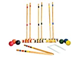 Triumph 6-Player Croquet Set - Includes 6 Wood Mallets, 6 Balls and Carry Bag