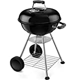 BEAU JARDIN Premium 18 Inch Charcoal Grill for Outdoor Cooking Barbecue Camping BBQ Coal Kettle Grill Tailgating Portable Heavy Duty Round with Thickened Grilling Bowl with Wheels BG231
