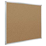 Mead Corkboard, Framed Bulletin Board, 3' x 2', Cork Board, Aluminum Frame (85361)