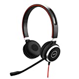 Jabra Evolve 40 Professional Wired Headset, Stereo, MS-Optimized – Telephone Headset for Greater Productivity, Superior Sound for Calls and Music, 3.5mm Jack/USB Connection, All-Day Comfort Design