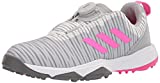 adidas Boy's Codechaos Recycled Polyester BOA Golf Shoes, Grey/Screaming Pink/Grey Four, 3.5 Big Kid
