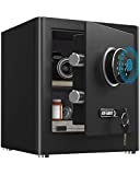 AIFEIBAO Deluxe Safe Box Fireproof Home Security safes with Biometric Fingerprint Lock, Safety box, Digital Code Safe for Home Office, Storage Money, Accessories, Valuables (1.04cub)