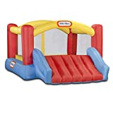 Little Tikes Jump 'n Slide Bouncer - Inflatable Jumper Bounce House Plus Heavy Duty Blower With GFCI, Stakes, Repair Patches, And Storage Bag 106.2 Inch x 137.7 Inch x 65.7 Inch Ages 3-8 Years